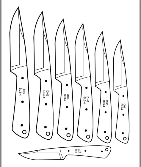 Printable Knife Templates